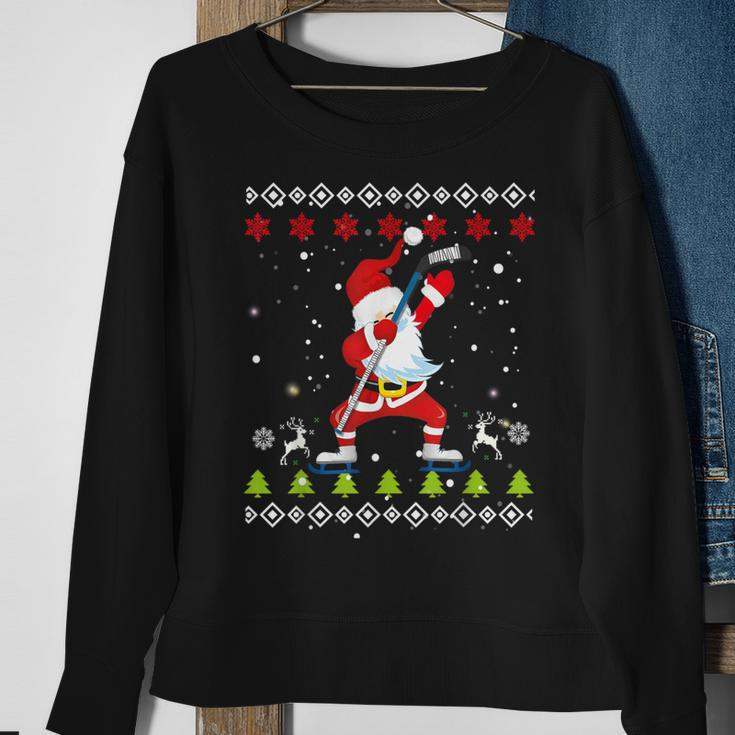 Dabbing Santa Hockey Ugly Christmas Sweater Xmas Sweatshirt Gifts for Old Women
