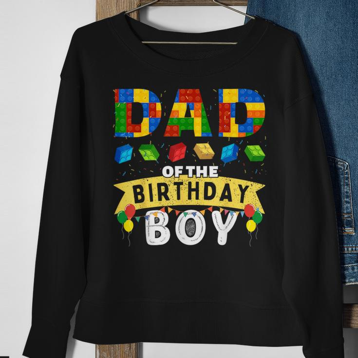 Dad Of The Birthday Boy Building Blocks Master Builder Sweatshirt Gifts for Old Women