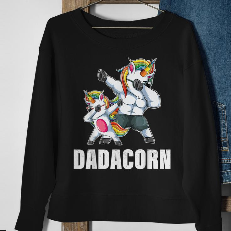 Dadacorn Dadicorn Daddycorn Unicorn Dad Baby Fathers Day Sweatshirt Gifts for Old Women