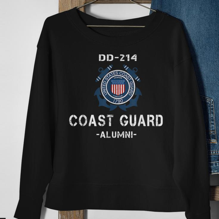 Dd214 Uscg Us Coast Guard Veteran Vintage Veteran Funny Gifts Sweatshirt Gifts for Old Women