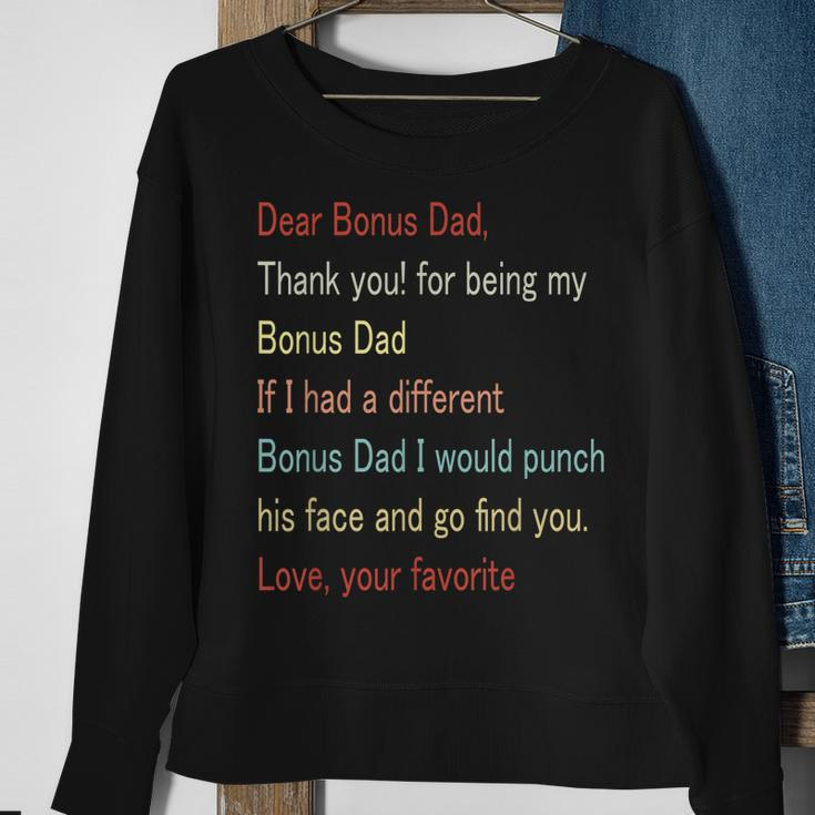 Dear Bonus Dad Thanks For Being My Bonus Dad Father Sweatshirt Gifts for Old Women