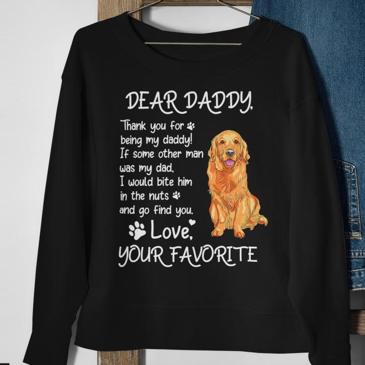 Dear Daddy Golden Retriever Dog Dad Fathers Day Sweatshirt Gifts for Old Women