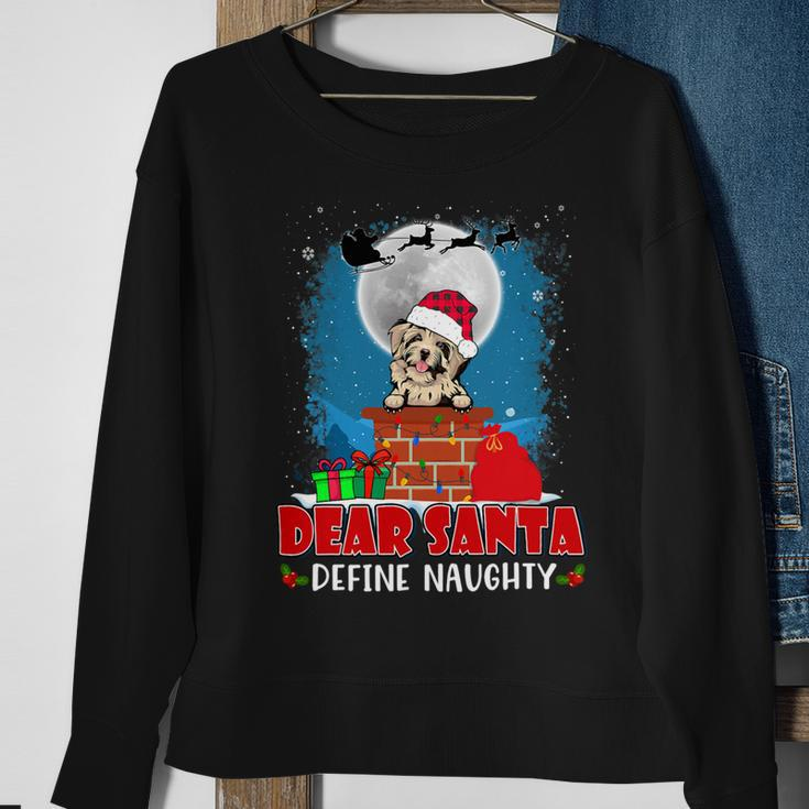 Dear Santa Define Naughty Havanese Dog Funny Christmas Sweatshirt Gifts for Old Women