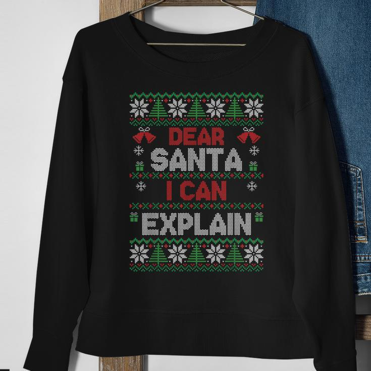 Dear Santa I Can Explain Ugly Christmas Sweater Sweatshirt Gifts for Old Women