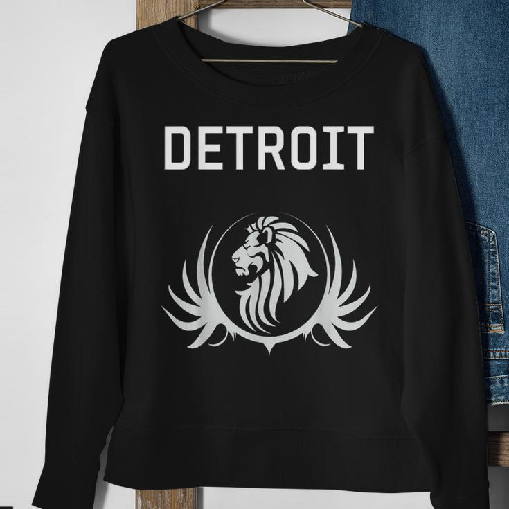 Detroit Football Fans Lions Sweatshirt Gifts for Old Women