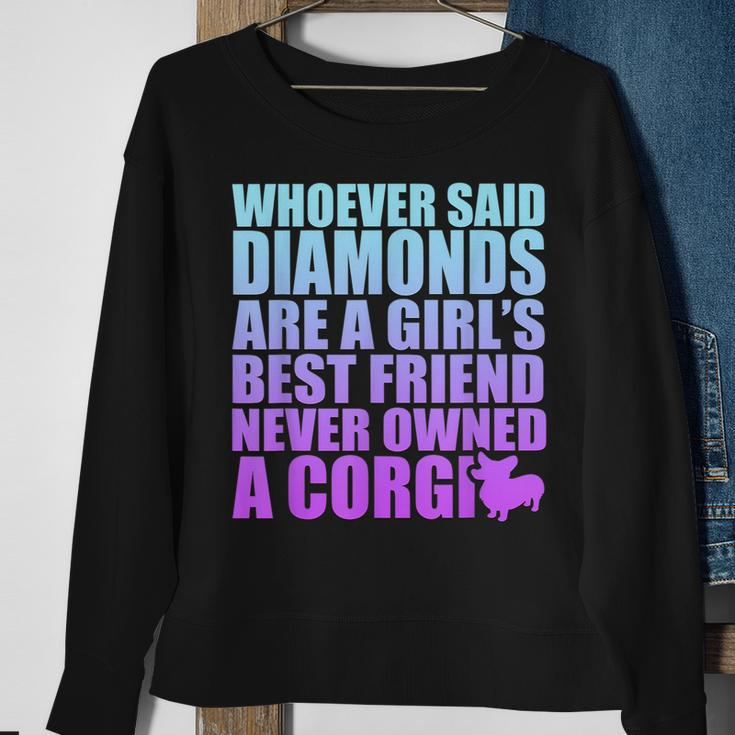 Diamonds Are Girls Best Friend Never Owned Corgi Sweatshirt Gifts for Old Women