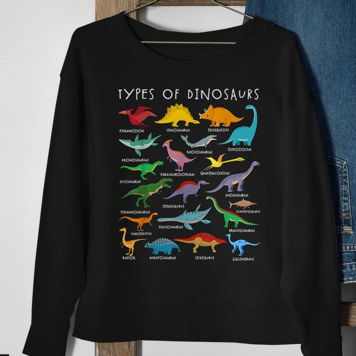 Dinosaur Lover Types Of Dinosaurs Different Dinosaurs Sweatshirt Gifts for Old Women