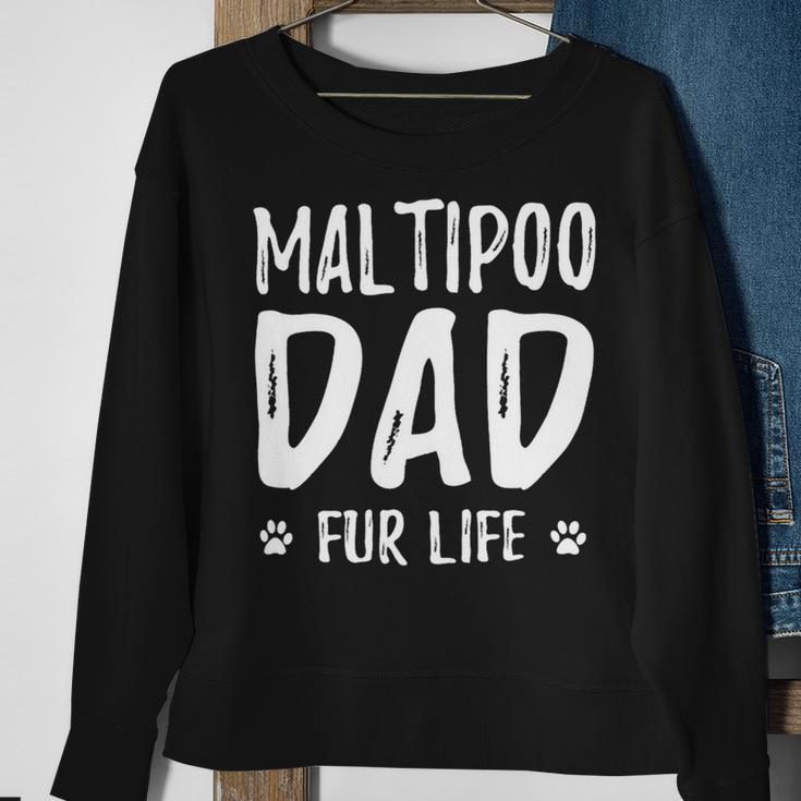 Dog Maltipoo Dad Fur Life Funny Dog Lover Gift Sweatshirt Gifts for Old Women