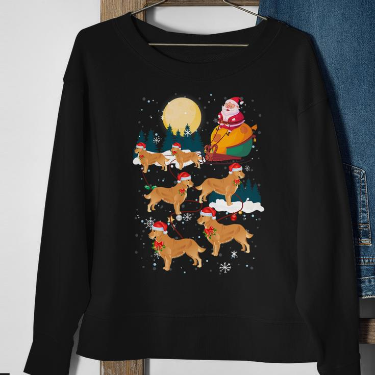 Dog Reindeer Golden Retriever Christmas Sweatshirt Gifts for Old Women
