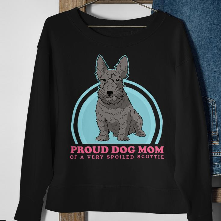 Dog Scottish Terrier Mom Of A Spoiled Scottie Dog Owner Scottish Terrier 2 Sweatshirt Gifts for Old Women