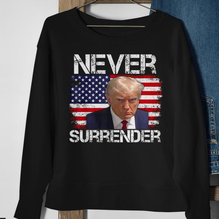 Donald Trump Shot Never Surrender 20024 Sweatshirt Gifts for Old Women