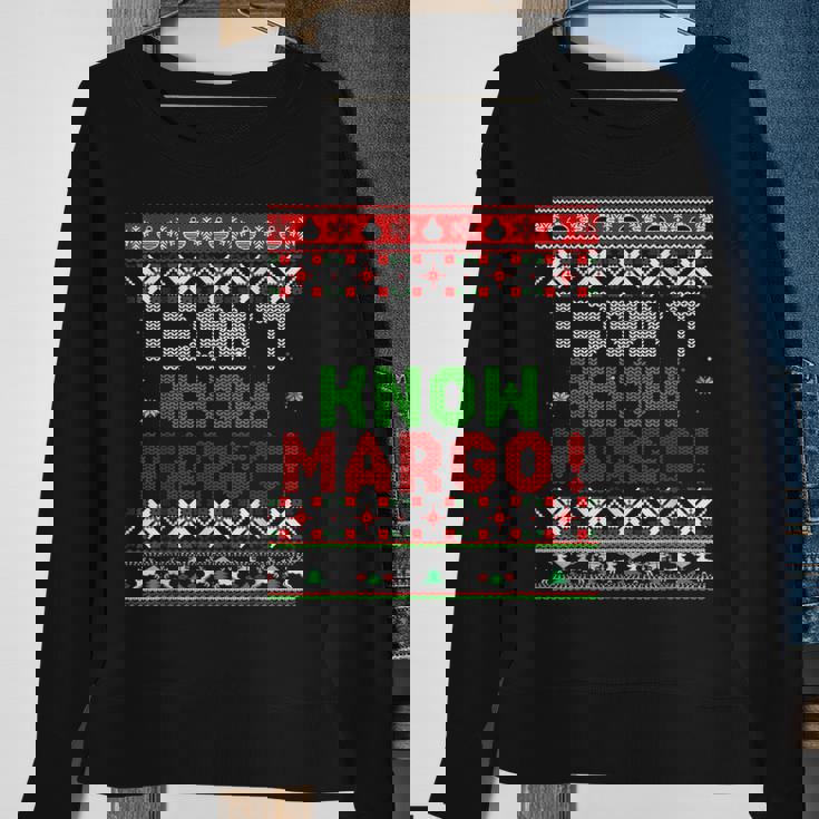 I Don't Know Margo Ugly Christmas Sweater Matching Sweatshirt Gifts for Old Women