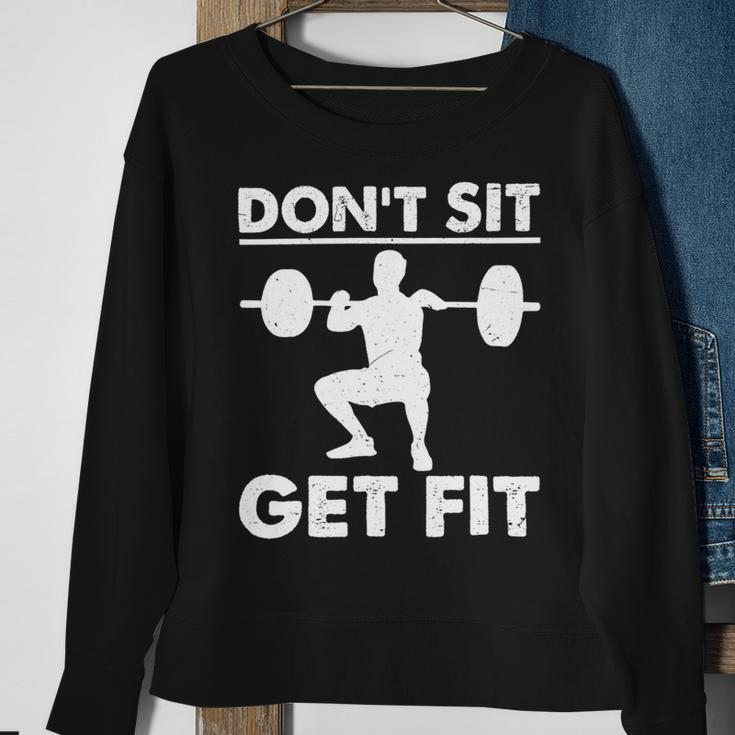 Dont Set Get Fit Deadlift Lovers Fitness Workout Costume Sweatshirt Gifts for Old Women