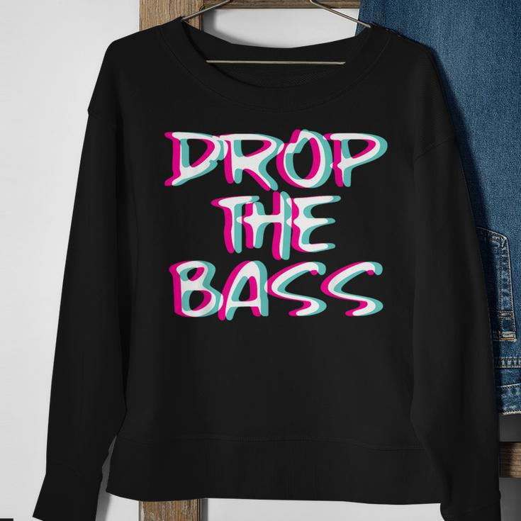 Drop The Bass Outfit I Trippy Edm Festival Clothing Techno Sweatshirt Gifts for Old Women