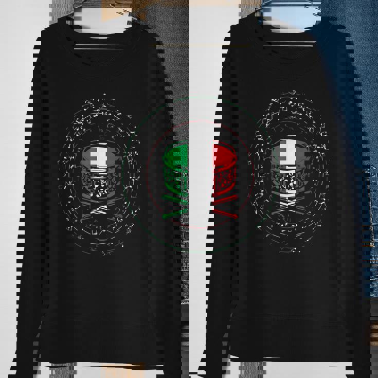 Drum Musician Music Lover Treble Clef Italian Drummer Sweatshirt Gifts for Old Women