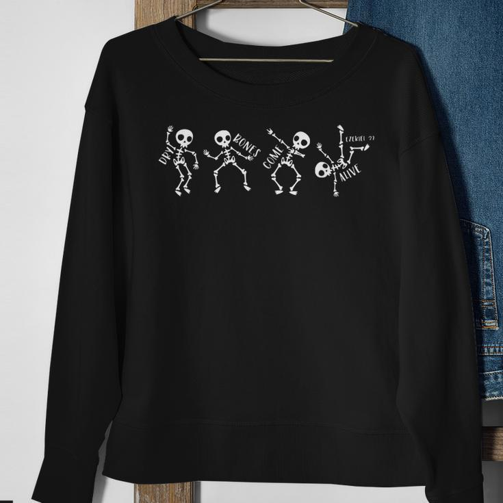 Dry Bones Come Alive Relaxed Skeleton Dancing Sweatshirt Gifts for Old Women
