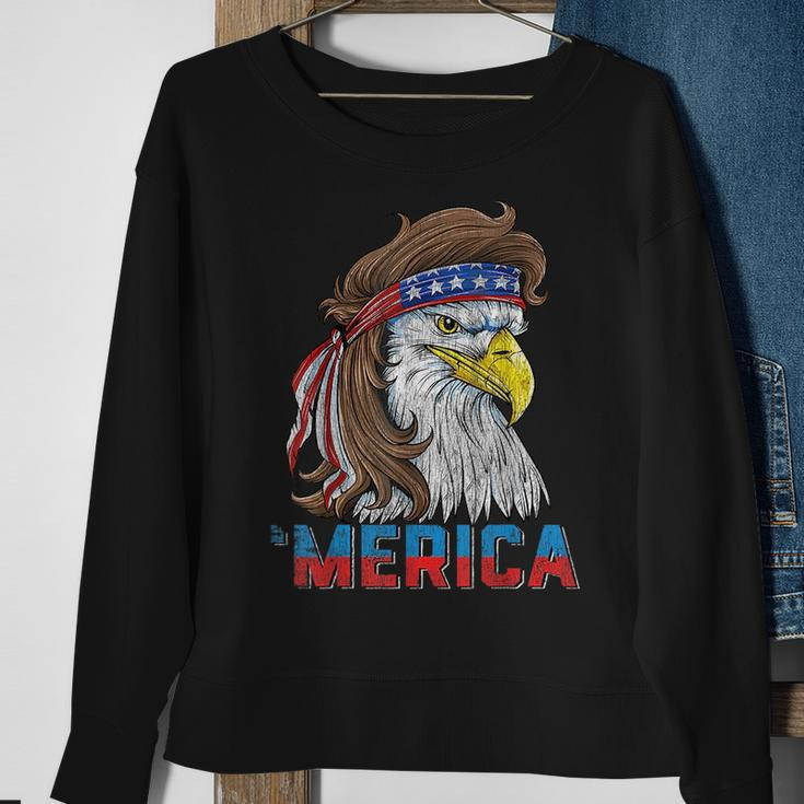 Eagle Mullet 4Th Of July Usa American Flag Eagle Merica Sweatshirt Gifts for Old Women