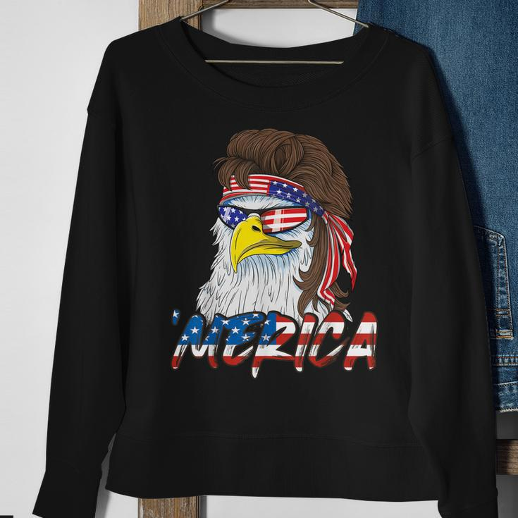 Eagle Mullet 4Th Of July Usa American Flag Merica Sweatshirt Gifts for Old Women
