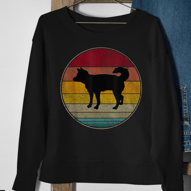 East Siberian Laika Dog Silhouette Pet Lovers Vintage Retro Sweatshirt Gifts for Old Women