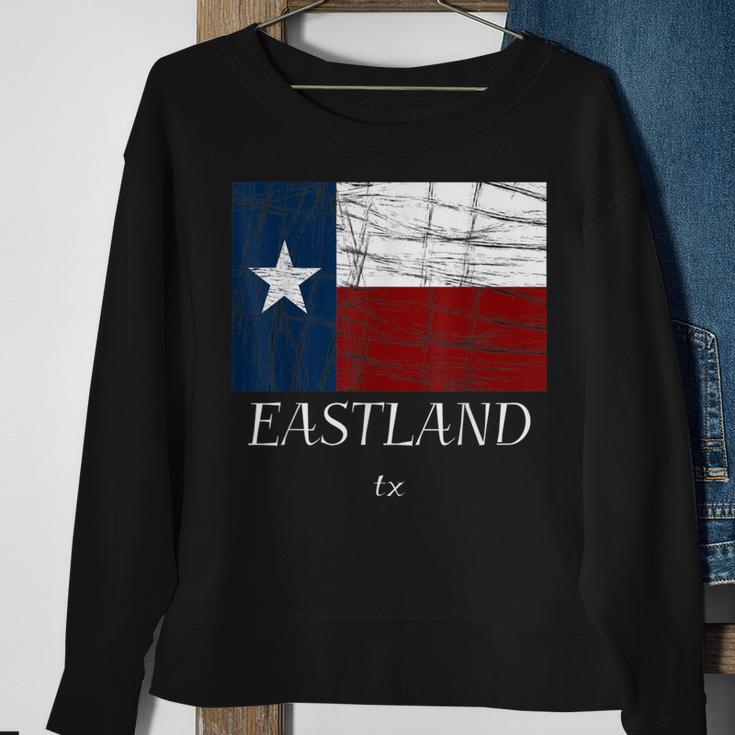 Eastland Tx City State Texas Flag Sweatshirt Gifts for Old Women