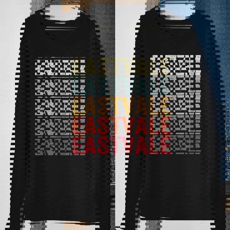 Eastvale California Eastvale Ca Retro Vintage Text Sweatshirt Gifts for Old Women