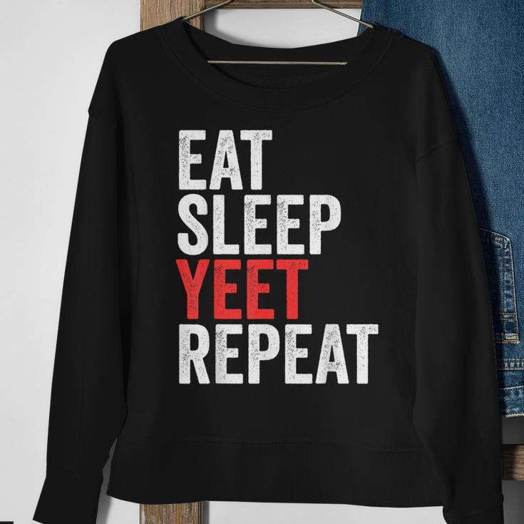 Eat Sleep Yeet Repeat Popular Dance Quote Sweatshirt Gifts for Old Women