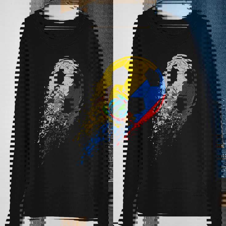 Ecuador Ecuadorian Flag Fan Pride Soccer Player Sweatshirt Gifts for Old Women
