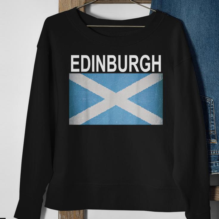 Edinburg Scotland Flag Artistic City Sweatshirt Gifts for Old Women