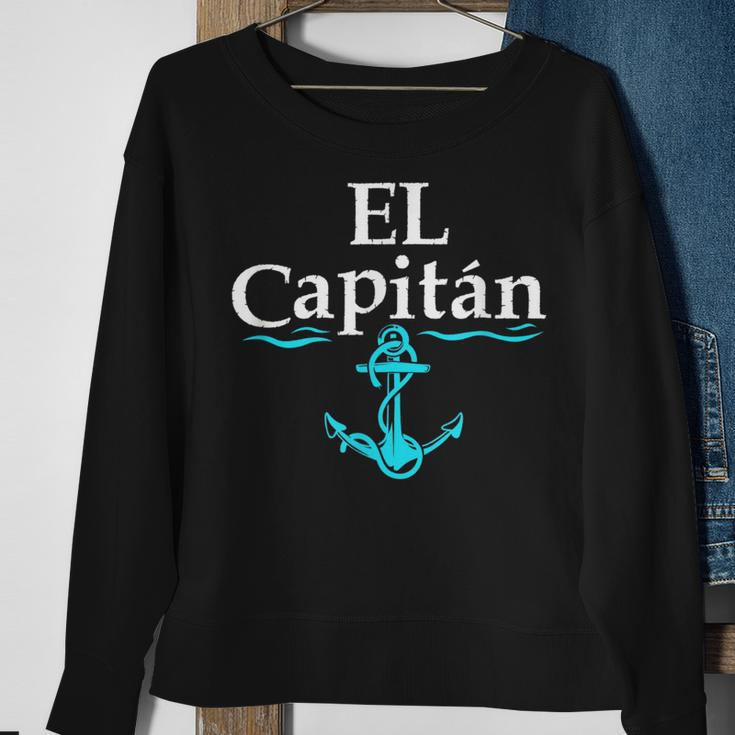 El Capitan Boat Captain Skipper Anchor Boating Sailing Sweatshirt Gifts for Old Women