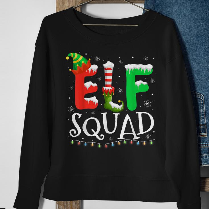 Elf Family Christmas Matching Pajamas Xmas Elf Squad Sweatshirt Gifts for Old Women