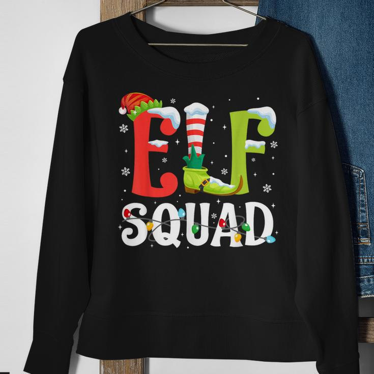 Elf Squad Christmas Family Matching Xmas Elf Pajamas Sweatshirt Gifts for Old Women