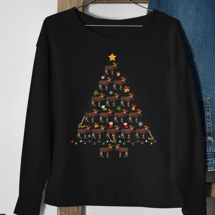 Elk Christmas Tree Ugly Christmas Sweater Sweatshirt Gifts for Old Women