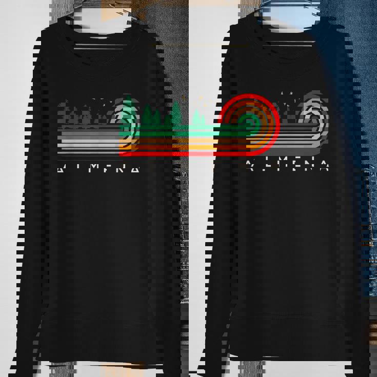 Evergreen Vintage Stripes Almena Kansas Sweatshirt Gifts for Old Women