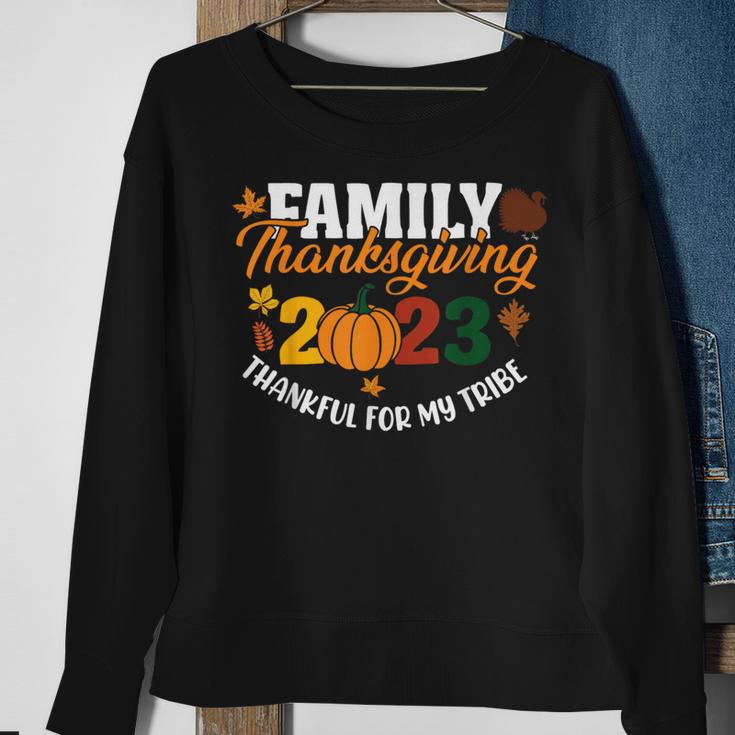 Family Thanksgiving 2023 Thankful For My Tribe Sweatshirt Gifts for Old Women