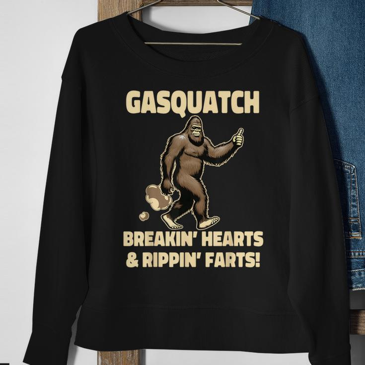 Farting Bigfoot Breaking Hearts And Ripping Farts Sasquatch Sweatshirt Gifts for Old Women