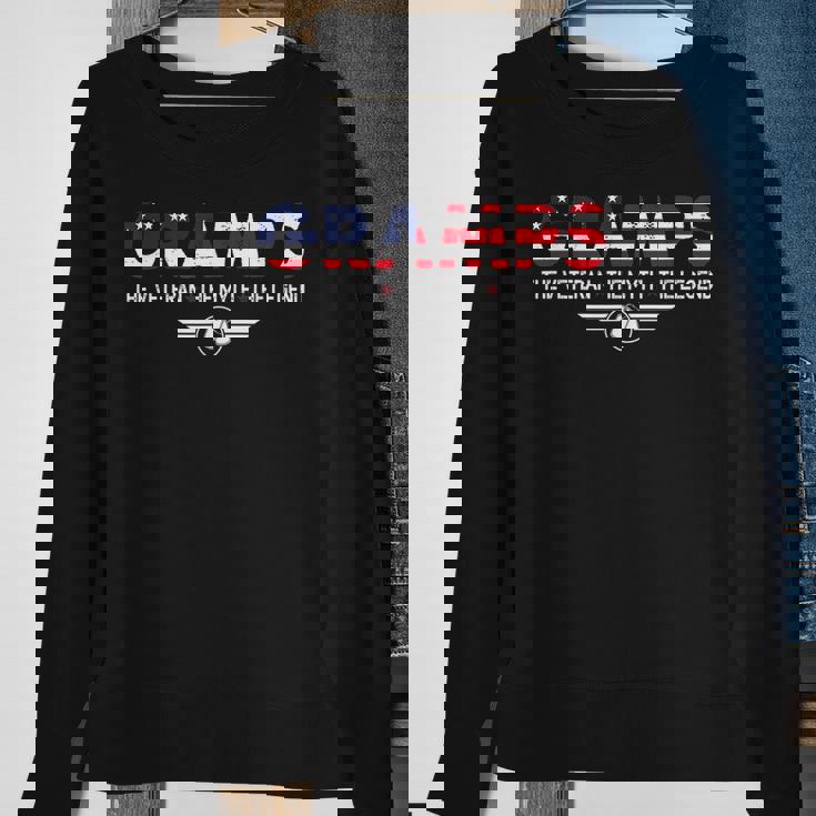 Fathers Day Gifts Grandpa Gramps The Veteran Myth Legend Sweatshirt Gifts for Old Women