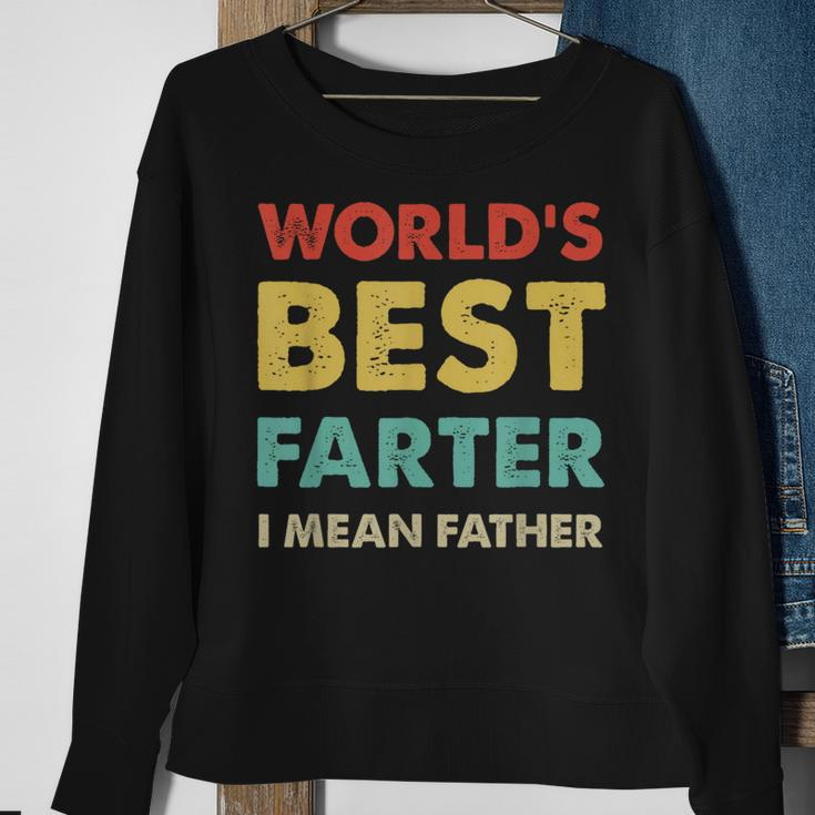 Fathers Day Retro Dad Worlds Best Farter I Mean Father Sweatshirt Gifts for Old Women