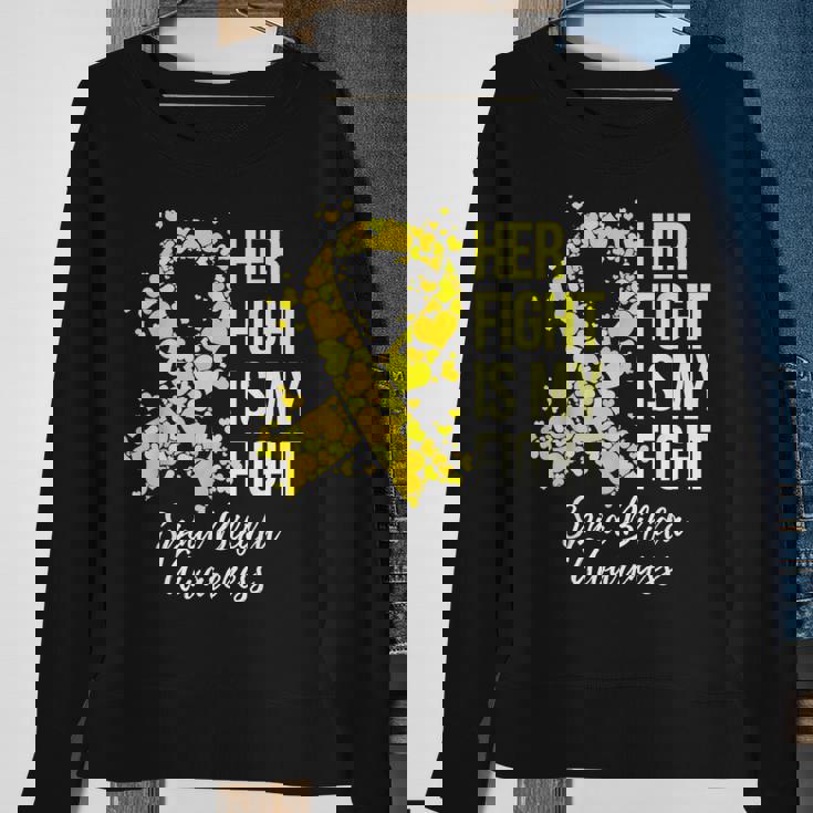 Her Fight Is My Fight Spina Bifida Awareness Sweatshirt Gifts for Old Women