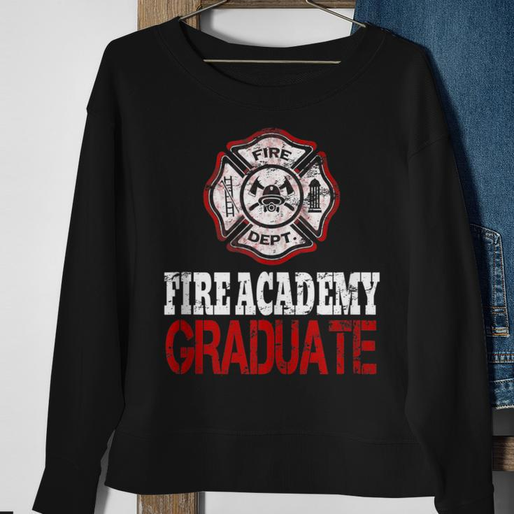 Fire Academy Graduate Fireman Graduation Sweatshirt Gifts for Old Women