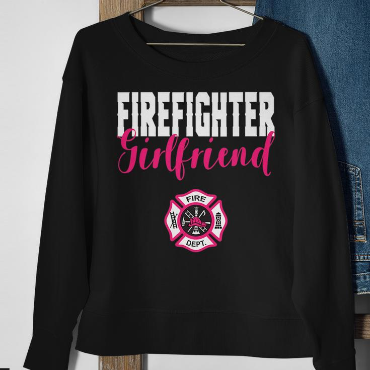 Firefighter Girlfriend For Support Of Your Fireman Sweatshirt Gifts for Old Women