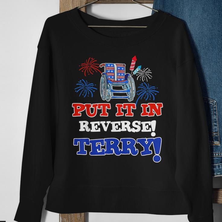 Fireworks Back Up Put It In Reverse Terry Funny 4Th Of July Sweatshirt Gifts for Old Women