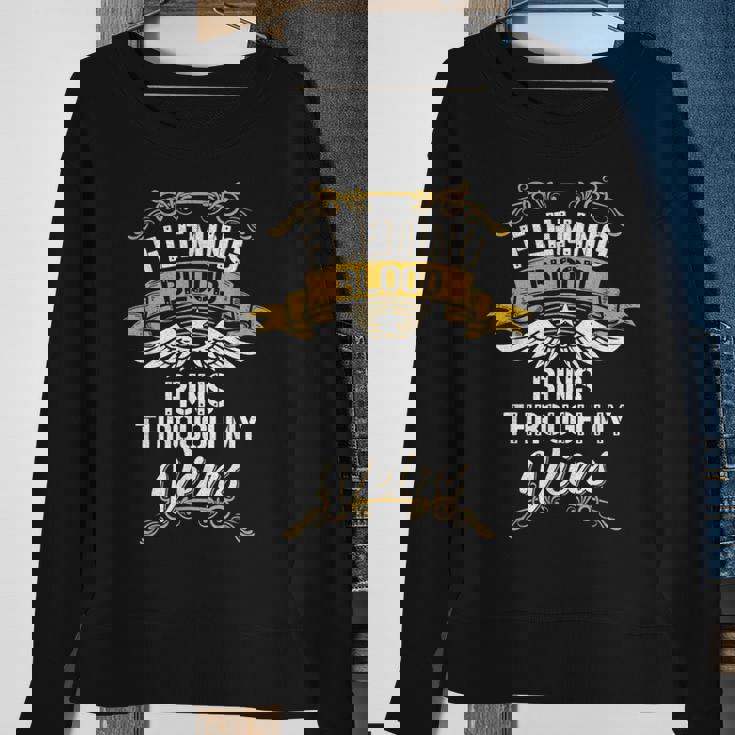 Fleming Blood Runs Through My Veins Sweatshirt Gifts for Old Women