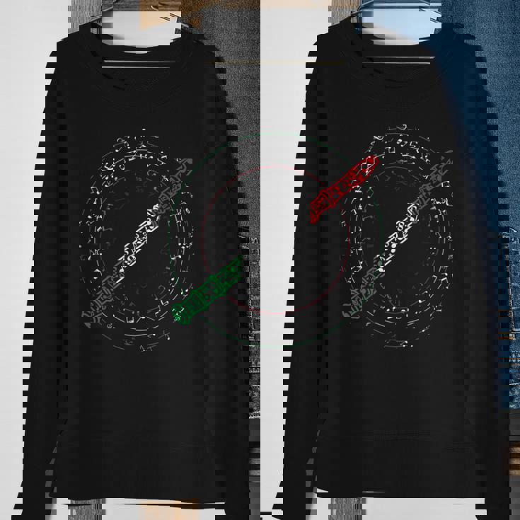 Flute Musician Music Lover Treble Clef Italian Flutist Sweatshirt Gifts for Old Women