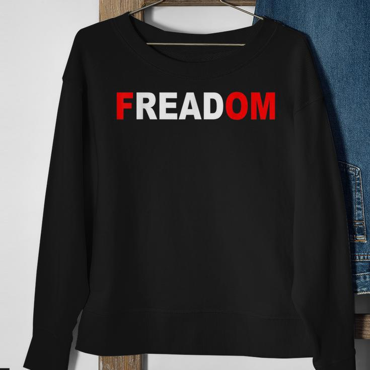 Freadom For Book Lovers Bookworms Sweatshirt Gifts for Old Women