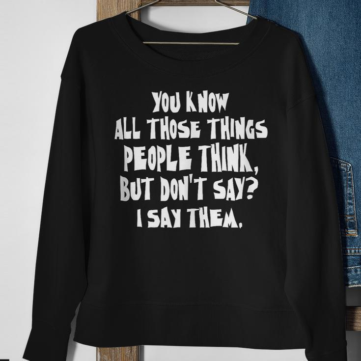Free Speech My Constitutional Rights I Say What I Think Sweatshirt Gifts for Old Women