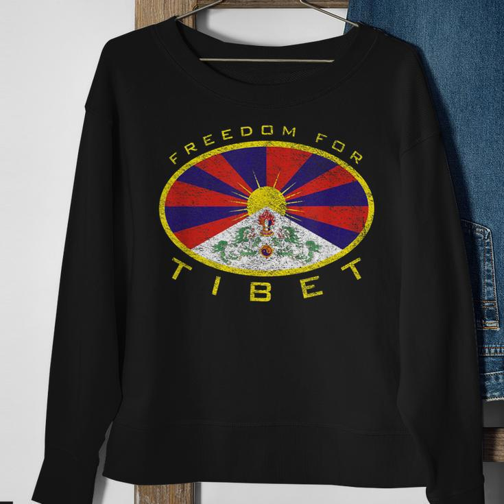 Freedom For Tibet Flag Oval Sweatshirt Gifts for Old Women