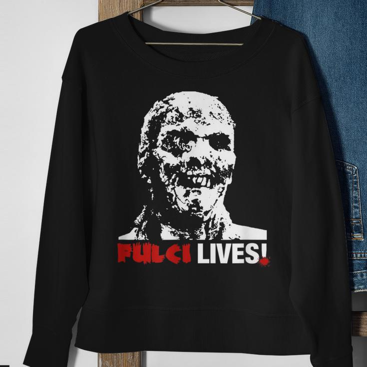 Fulci Lives Zombie Horror Movie Horror Sweatshirt Gifts for Old Women