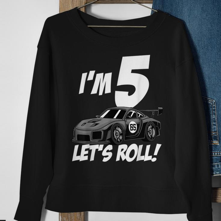 Funny 5Th Birthday Gift Boy Kid Race Car Driver 5 Years Old Driver Funny Gifts Sweatshirt Gifts for Old Women