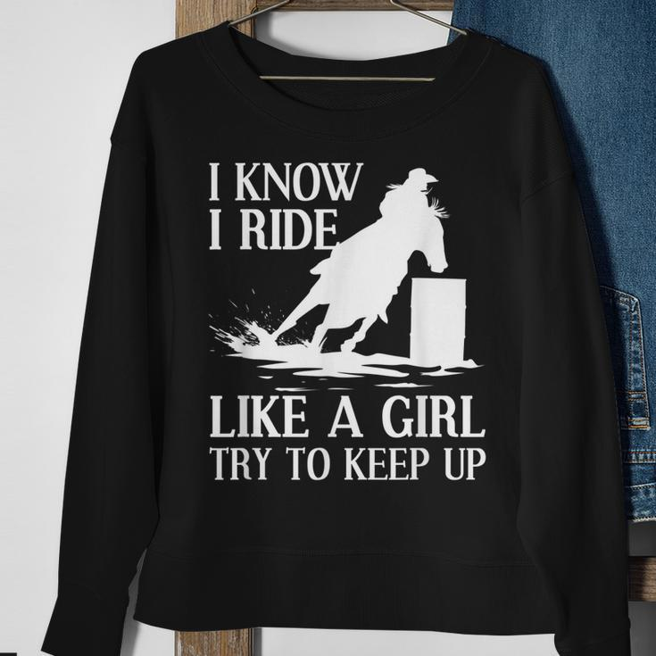 Funny Barrel Racing Gift For Women Girls Horse Racer Cowgirl Sweatshirt Gifts for Old Women