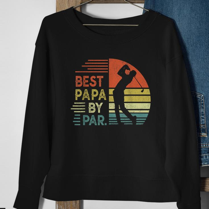Funny Best Papa By Par Fathers Day Golf Grandpa Sweatshirt Gifts for Old Women